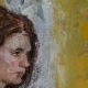 Nude figure, yellow background